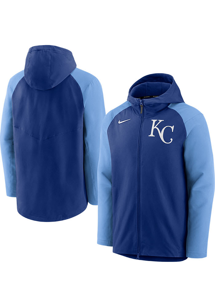 Nike Kansas City Royals Mens ROYAL PLAYER THERMA FULL ZIP JACKET