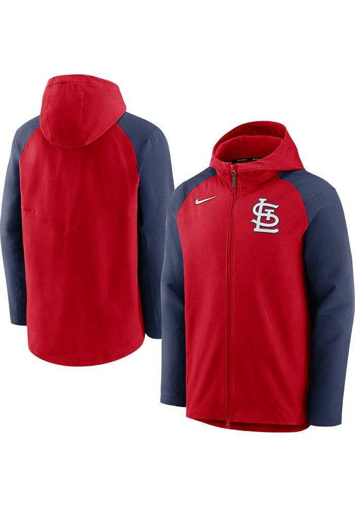 Nike St Louis Cardinals Mens Red PLAYER THERMA FULL ZIP