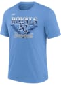 Kansas City Royals Nike COOPERSTOWN REWIND NUT TRI-BLEND Fashion T Shirt - Light Blue