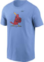 St Louis Cardinals Nike COOP LOGO T Shirt - Light Blue