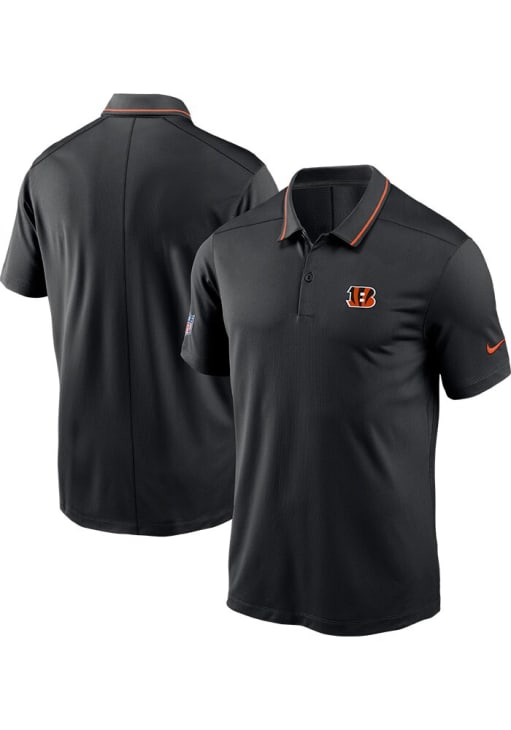 Nike Cincinnati Bengals Mens Black Sideline Coach Short Sleeve Polo