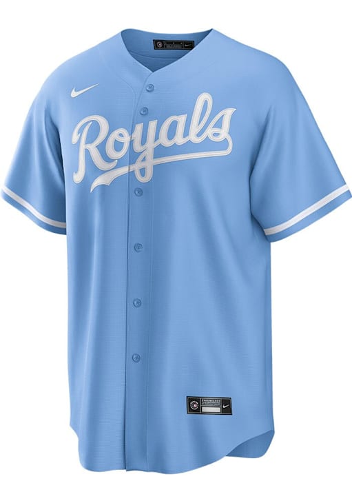 Carlos Santana Kansas City Royals Mens Replica LIGHT BLUE Alt