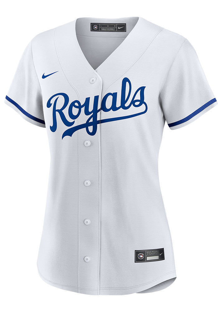 Kansas City Royals Womens Nike Replica WHITE Home Jersey - 17325406
