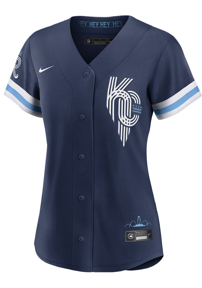 Kansas City Royals Womens Navy Blue City Connect Limited Baseball Jersey