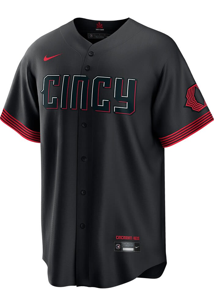 Black and red shop cincinnati reds jersey