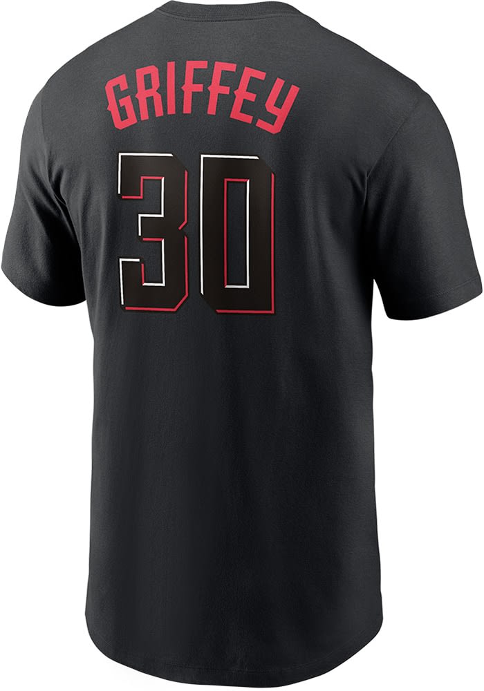 Ken Griffey Jr. Cincinnati Reds Black City Connect Short Sleeve Player T  Shirt