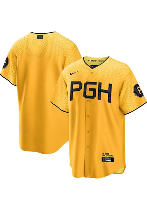 Pittsburgh Pirates Mens Nike Replica City Connect Jersey - Gold