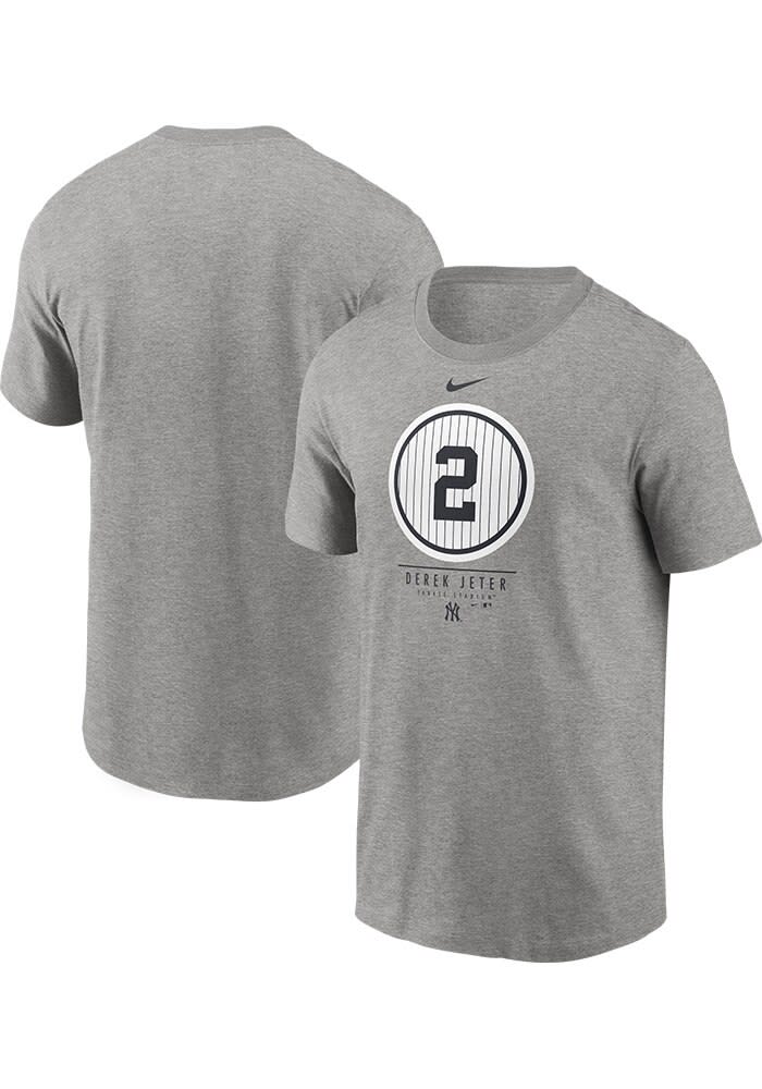 Derek Jeter New York Yankees GREY Retired Number Short Sleeve