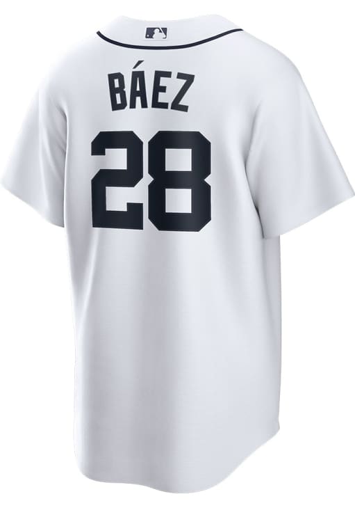 Javier Baez Detroit Tigers Mens Replica Home Jersey - White