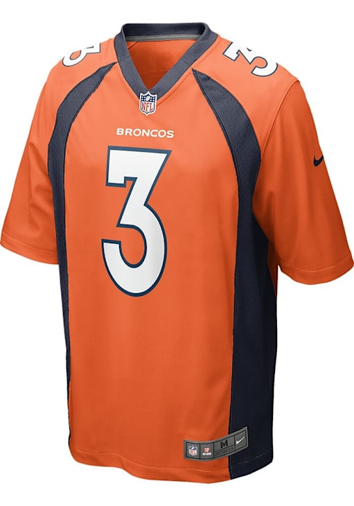 Russell Wilson Nike Denver Broncos Orange Home Game Football Jersey