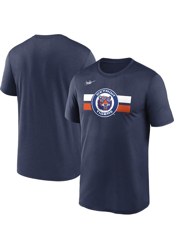 Nike Detroit Tigers NAVY Legend Retro Logo Stripe Short