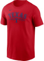 Texas Rangers Nike Local Horns T Shirt - Red