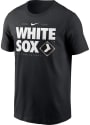 Chicago White Sox Nike Local Pinstripe T Shirt - Black