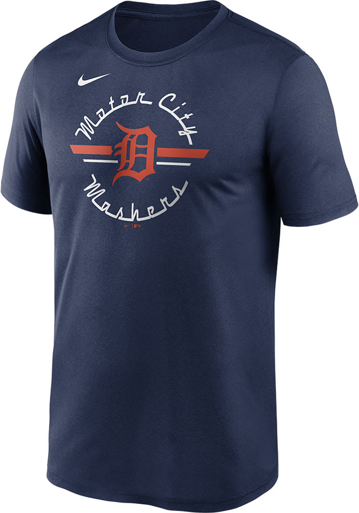 Nike Detroit Tigers NAVY Local Motor City Decal Short Sleeve