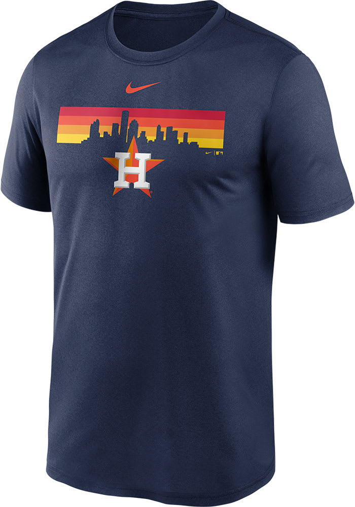 Nike Houston Astros NAVY Local Skyline City Stripe Short Sleeve T
