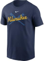 Milwaukee Brewers Nike Local At Bat T Shirt - Navy Blue