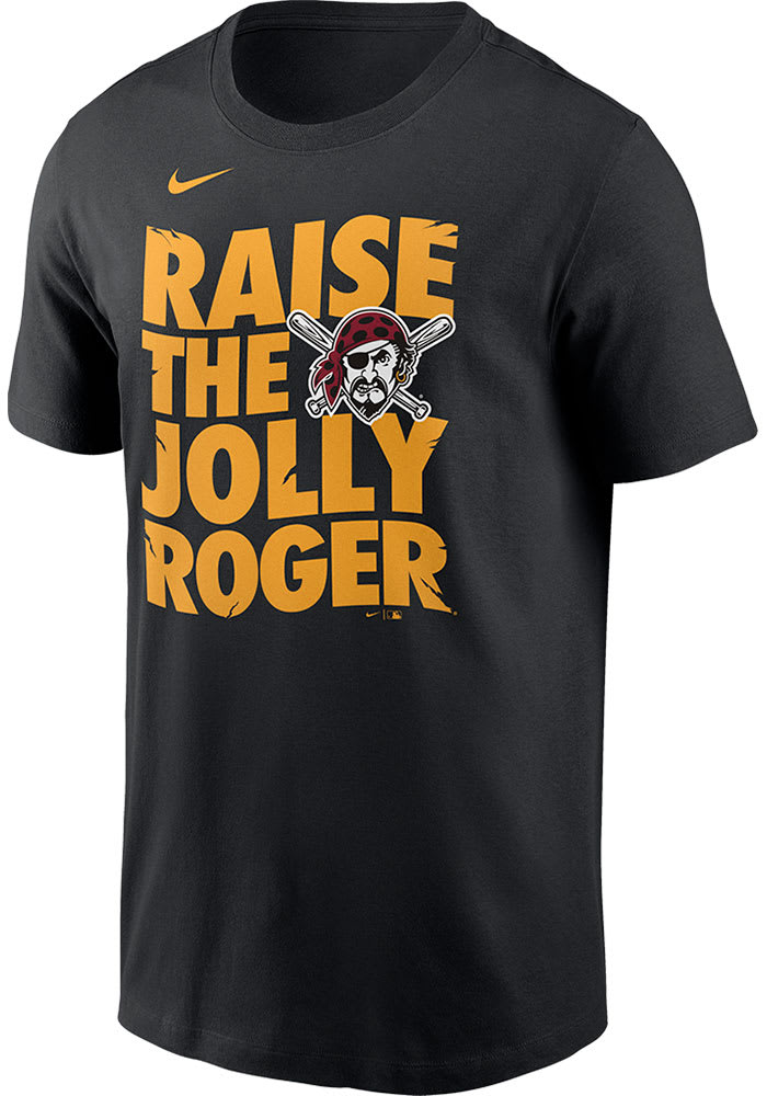 Nike Pittsburgh Pirates BLACK Local Jolly Roger Flag Short Sleeve