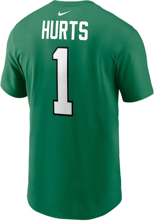 Jalen Hurts Philadelphia Eagles Kelly Green Player Short Sleeve Player T Shirt