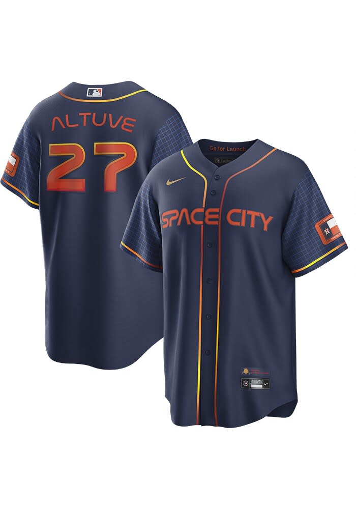 Jose Altuve Houston Astros Mens Replica NAVY City Connect Jersey
