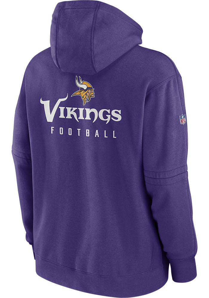 Nike Minnesota Vikings Mens Sideline Club Fleece Hoodie - PURPLE
