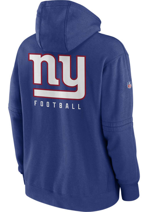Nike New York Giants Mens Blue Sideline Club Fleece Long Sleeve Hoodie