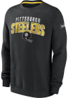 Main image for Nike Pittsburgh Steelers Mens Black REWIND CLUB Long Sleeve Crew Sweatshirt