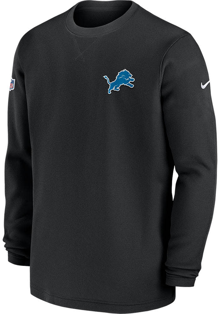 Nike Detroit Lions Mens Black Sideline Long Sleeve Sweatshirt