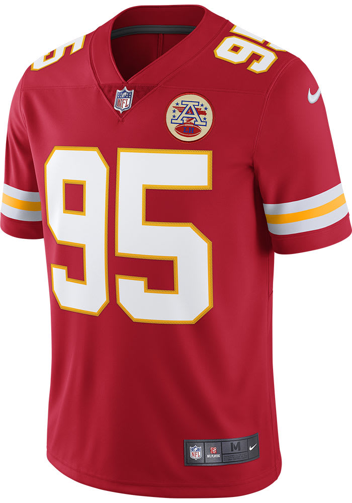 Nike Kansas City Chiefs No95 Chris Jones Black Super Bowl LIV 2020 Men's Stitched NFL Limited Rush Jersey