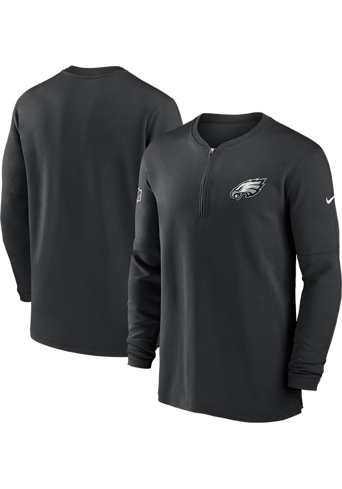 Nike Philadelphia Eagles Mens BLACK Sideline Dri-Fit Pullover