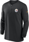 Main image for Nike Pittsburgh Steelers Mens Black Sideline Dri-Fit Long Sleeve 1/4 Zip Pullover