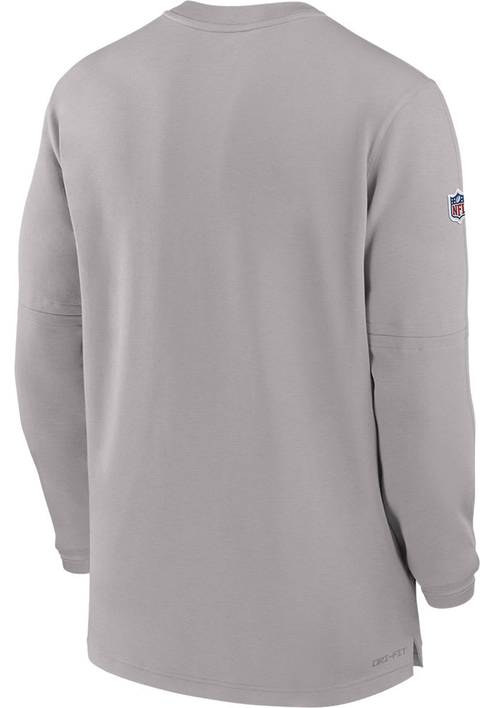 Nike Green Bay Packers Mens GREY Sideline Dri-Fit Pullover