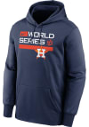 Main image for Nike Houston Astros Mens Navy Blue 2022 World Series Dugout Logo Long Sleeve Hoodie