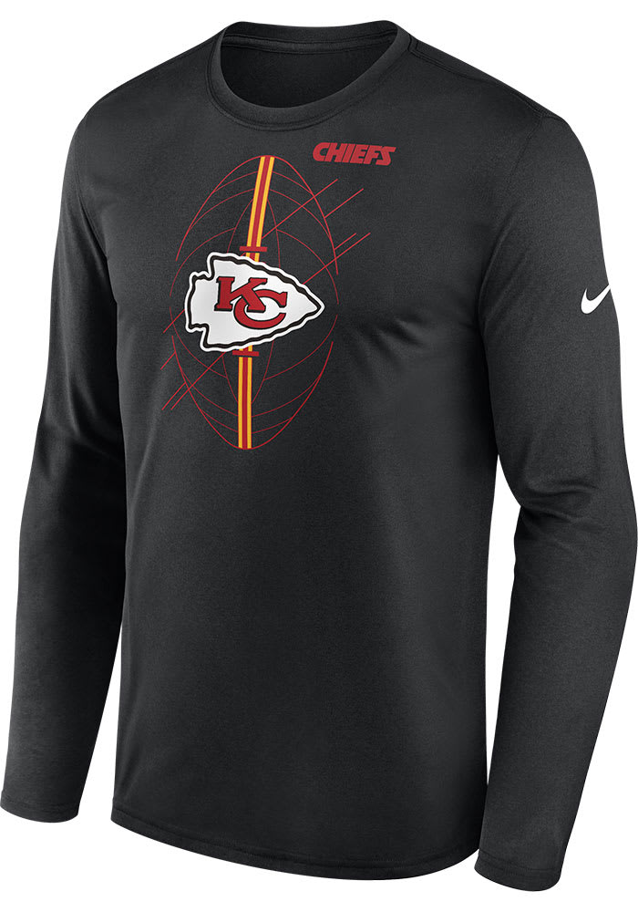 Kansas City Chiefs Nike Icon Legend Long Sleeve T Shirt Small Black