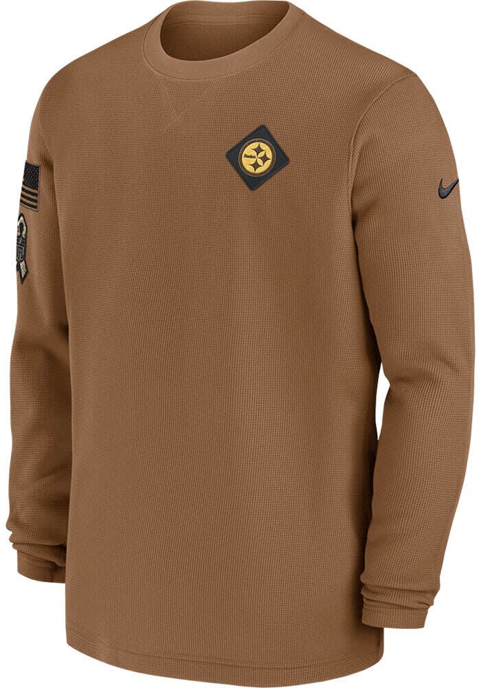 Nike Pittsburgh Steelers Salute To Service Crew Sweatshirt Brown