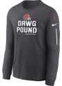 Cleveland Browns Nike TEAM SLOGAN T Shirt - Brown