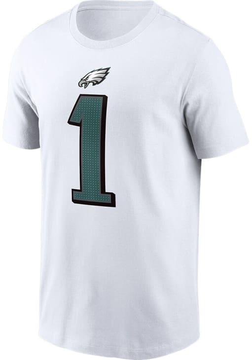 Jalen Hurts Philadelphia Eagles White Away Short Sleeve Player T Shirt