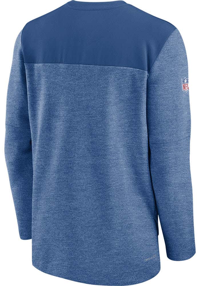 Nike Indianapolis Colts Mens BLUE SIDELINE DRI-FIT HALF ZIP