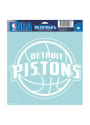 Detroit Pistons 8x8 White Perfect Cut Auto Decal - White