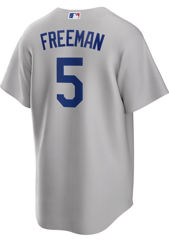 Freddie Freeman Los Angeles Dodgers Mens Replica GREY Road Jersey