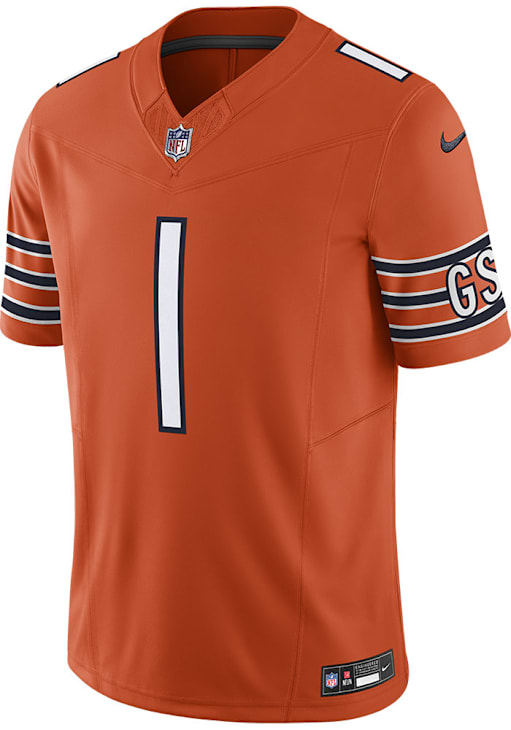 Justin Fields Chicago Bears Mens ORANGE Vapor Limited