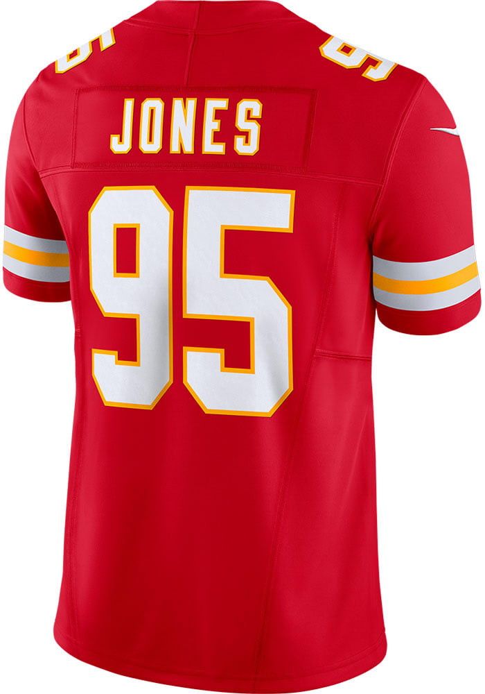 Nike Kansas City Chiefs No95 Chris Jones Red Team Color Women's Super Bowl LV Bound Stitched NFL Vapor Untouchable Limited Jersey