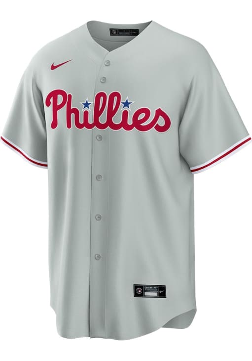 Kyle Schwarber Philadelphia Phillies Mens Replica Away Jersey - Grey