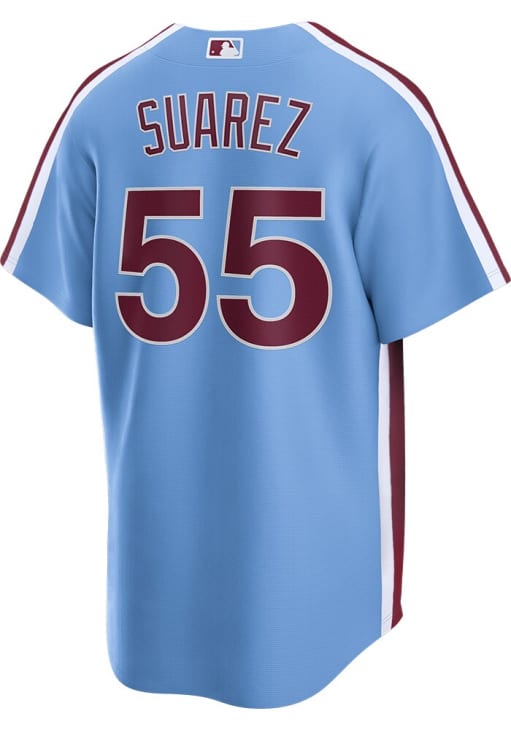 Ranger Suarez Philadelphia Phillies Mens Replica Alt Jersey - Light Blue