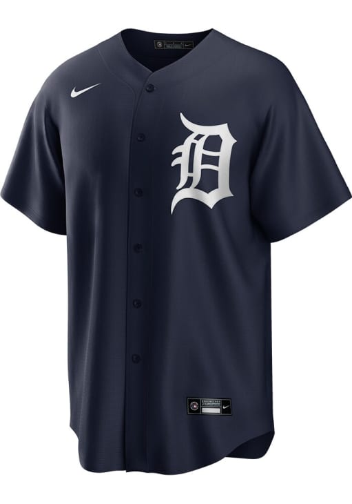 Javier Baez Detroit Tigers Mens Replica Alt Jersey - Navy Blue