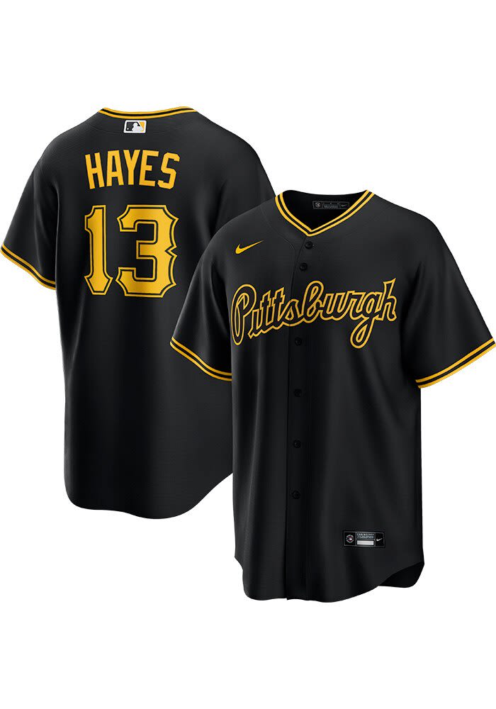 Ke'Bryan Hayes Pittsburgh Pirates Mens Replica BLACK Alt Jersey