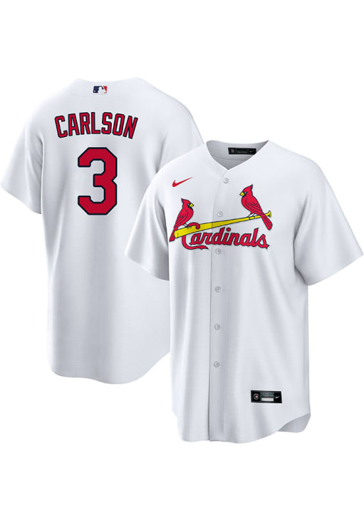 Dylan Carlson St Louis Cardinals Mens Replica Home Jersey - White