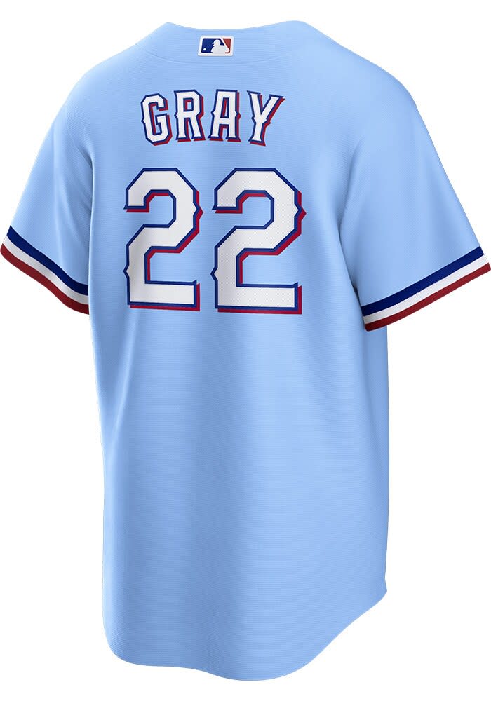 Texas rangers gray best sale jersey