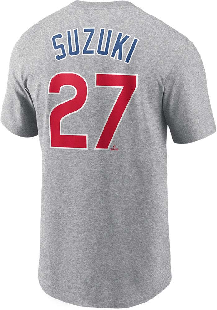 Seiya Suzuki Chicago Cubs GREY Name And Number Short Sleeve