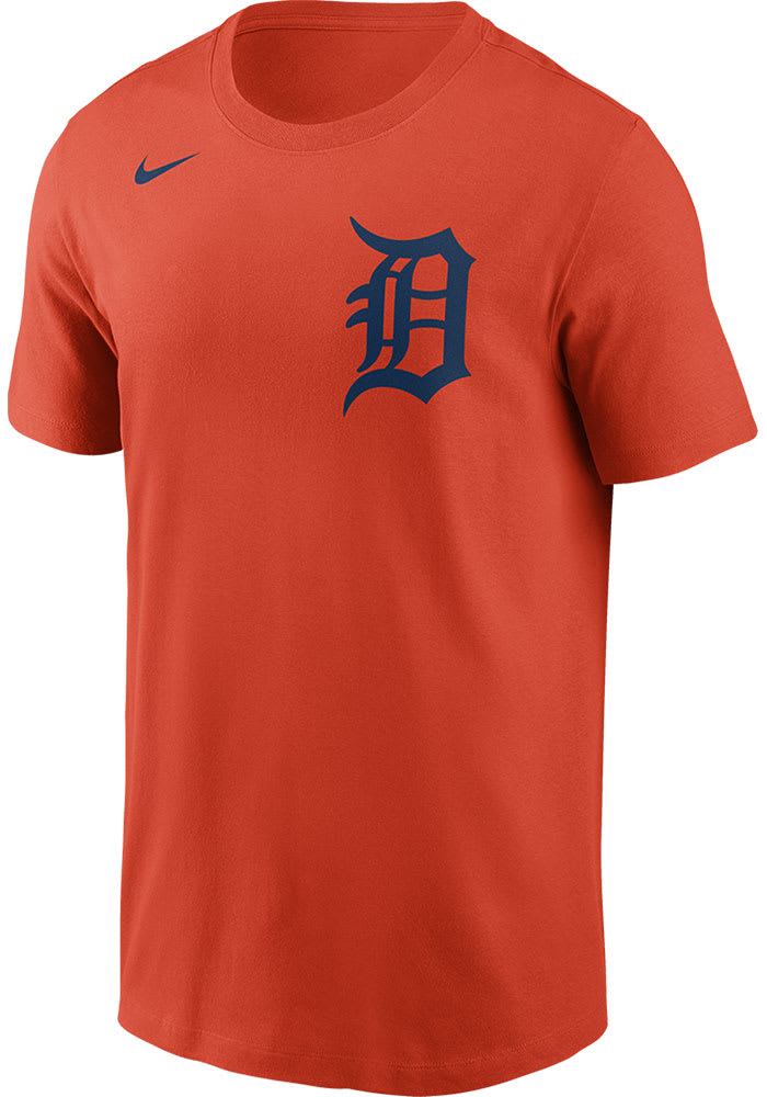 Javier Baez Detroit Tigers ORANGE Name And Number Short Sleeve
