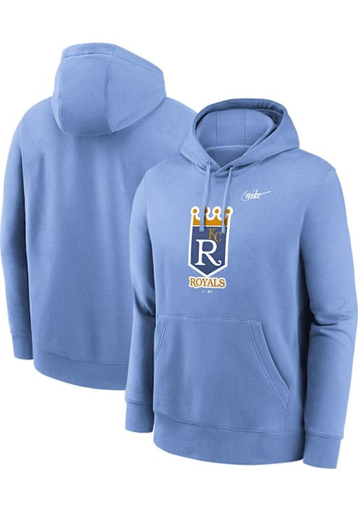 Nike Kansas City Royals Mens LIGHT BLUE Coop Club Hoodie 17329124